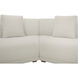 Fraser White Modular Sectional, 5 Piece